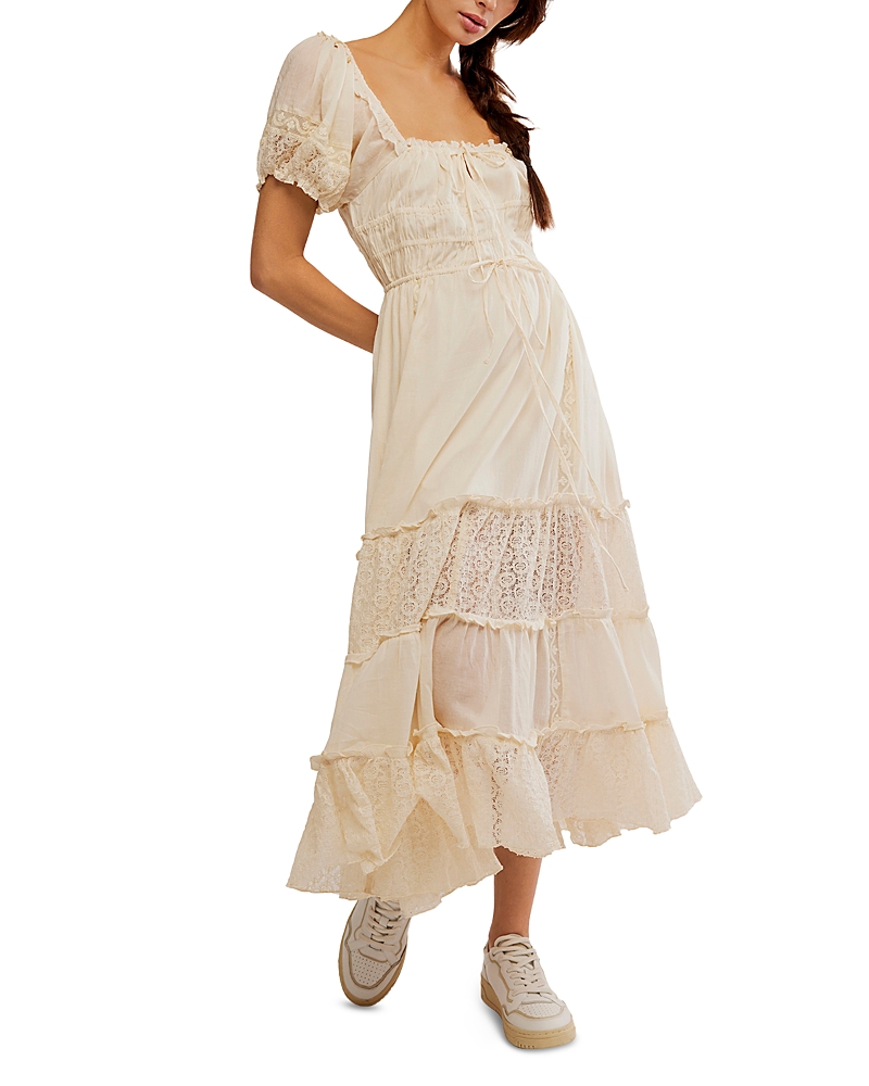 Shop Free People Falling Sun Midi Dress In Tea