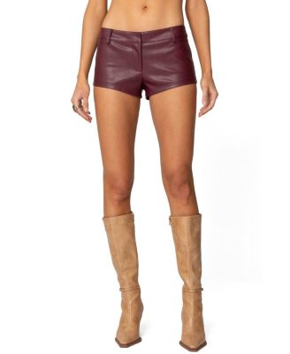 Edikted - Melaney Faux Leather Micro Shorts