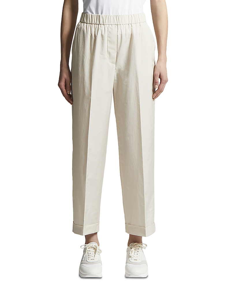 Peserico Elastic Waist Relaxed Pants In Quartz Sand