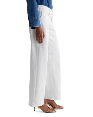 Adria Mid Rise Wide Leg Jeans in Gallery White