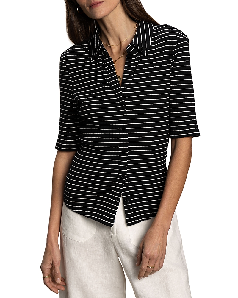 Sanctuary Ribbed Knit Button Front Shirt