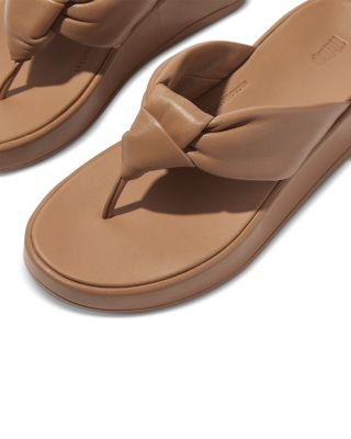 Women's F-Mode Almond Toe Knotted Strap Thong Sandals