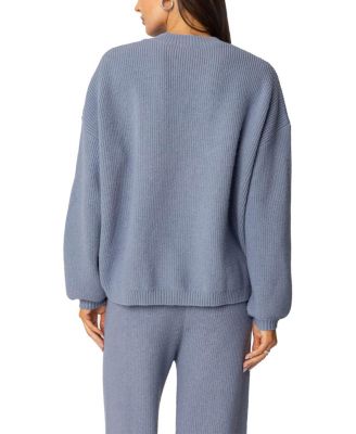 Kris Ribbed Knit Zip Up Sweater