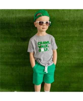 Boys' Crawl, Walk, Golf Short Sleeve T-Shirt - Baby, Little Kid