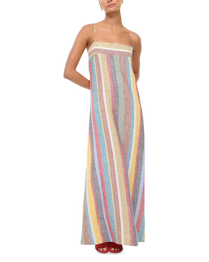 Staud Laura Stripe Linen Maxi Sundress