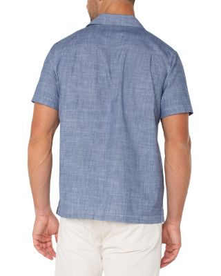 Short Sleeve Button Up Chambray Shirt