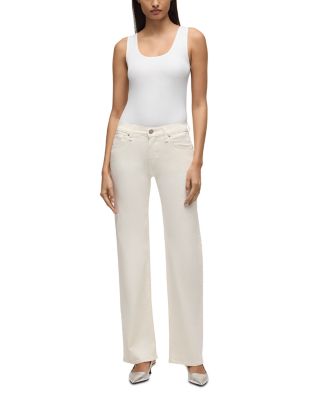 Kelli Low Rise Straight Jeans in Ecru