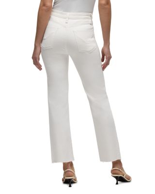 Remi High Rise Straight Ankle Jeans in Ecru