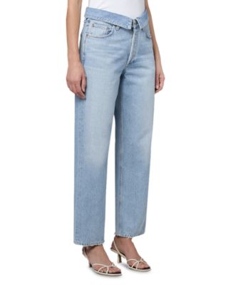 Echo Tapered Foldover Jeans in Syllable