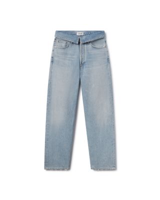 Echo Tapered Foldover Jeans in Syllable
