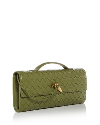 Bottega Veneta Andiamo Intrecciato Leather Clutch