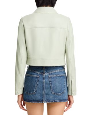 The Button Front Leather Jacket