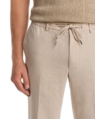 Kane Regular Tapered Fit Linen Trousers 