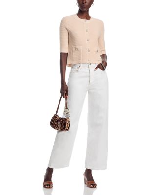 Waffle Knit Button Front Sweater