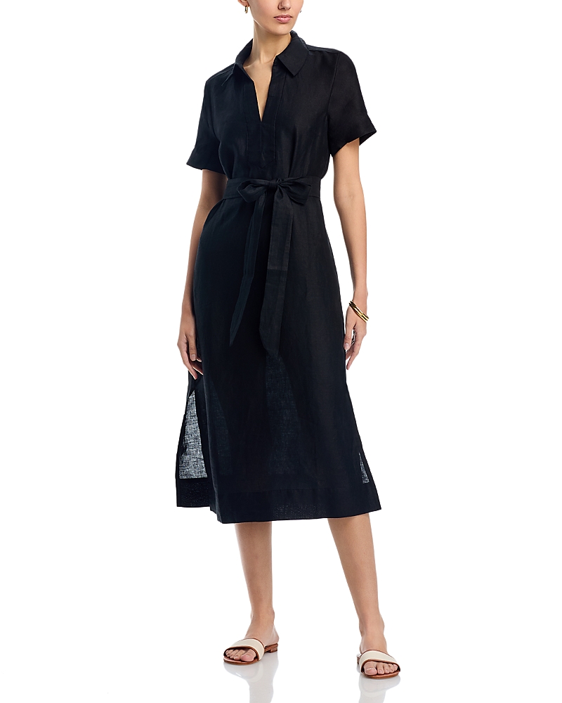 Tommy Bahama Coastalina Popover Midi Dress In Black