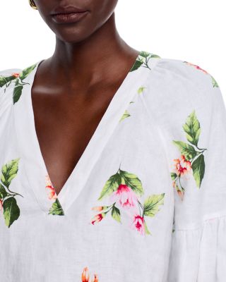 Florentina Flourish Linen Top