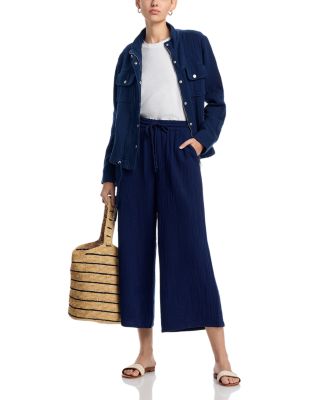 Gauze High Rise Wide Leg Pants