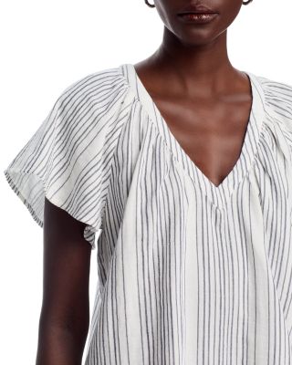 Luminous Tide Flutter Sleeve Top