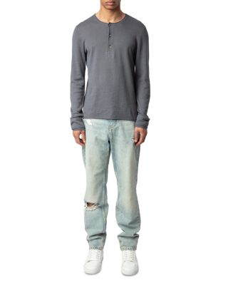 Signature Regular Fit Linen Henley  