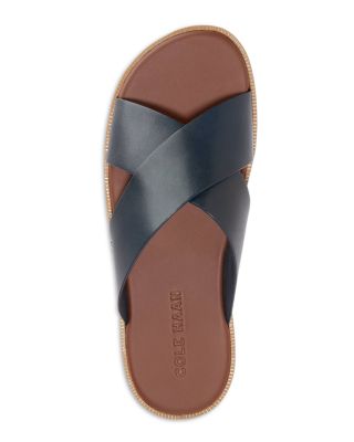 Cole Haan Men's Nantucket Cross Strap Slip On Slide Sandals