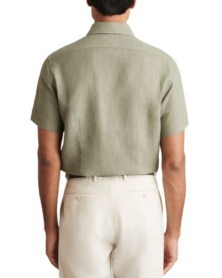 Holiday Slim Fit Short Sleeve Linen Shirt