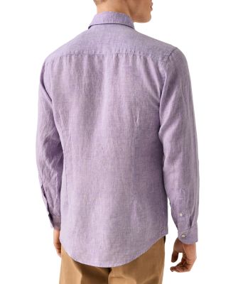 Contemporary Fit Solid Linen Shirt