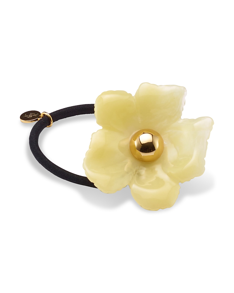 Lelet Ny Eden Floral Ponytail Cuff In Yellow Quartz