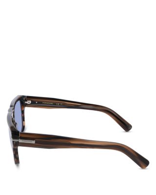 Double Bridge Square Sunglasses, 56mm