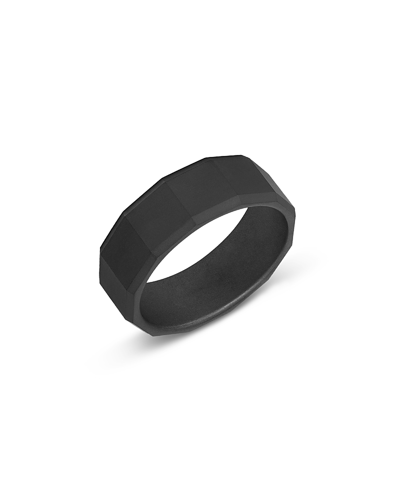 Men's Band in Raw Black Tungsten