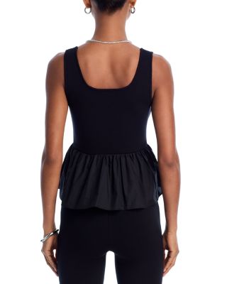 Peplum Poplin Tank - Exclusive