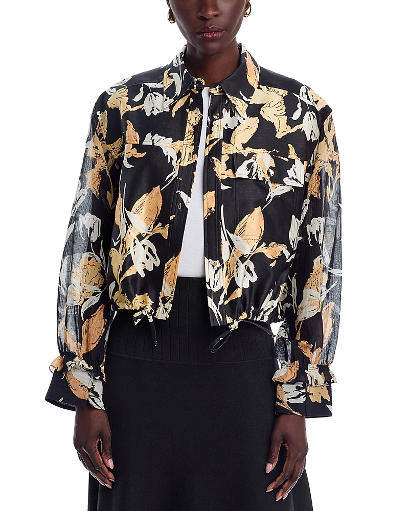3.1 Phillip Lim Floral-print Drawstring Shirt