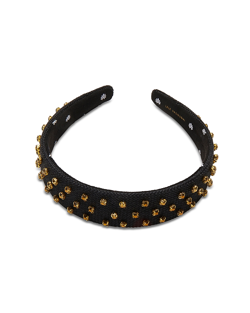 Lele Sadoughi Crystal Dorado Burlap Bessette Headband In Crystal Dorado