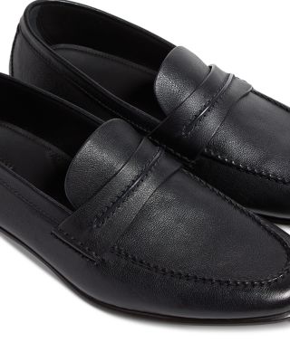 Natural Grain Leather Mocassin Loafers