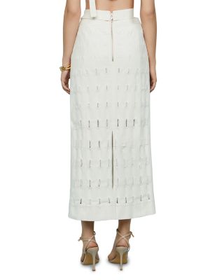 Jay Textured Twill Midi Skirt