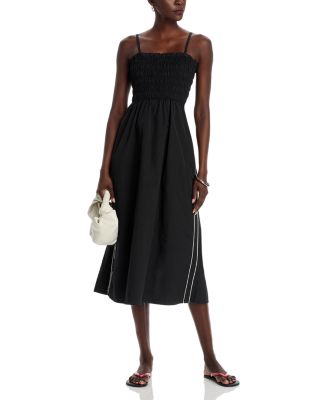 Kit Smocked Poplin Midi Dress