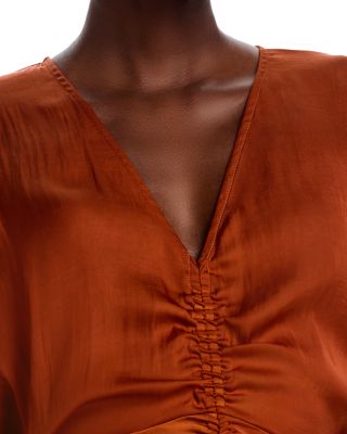 Aimee Ruched Midi Dress