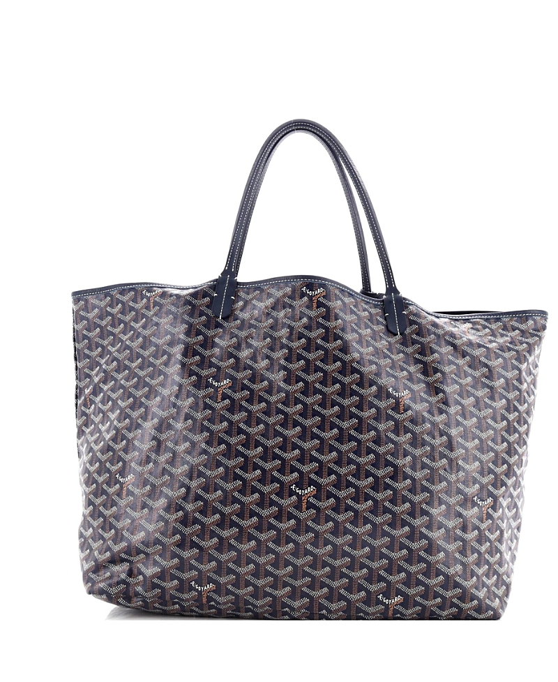 Pre-owned Pre-owned Goyard Goyard Gm Saint Louis Tote Coated Canvas In Blue