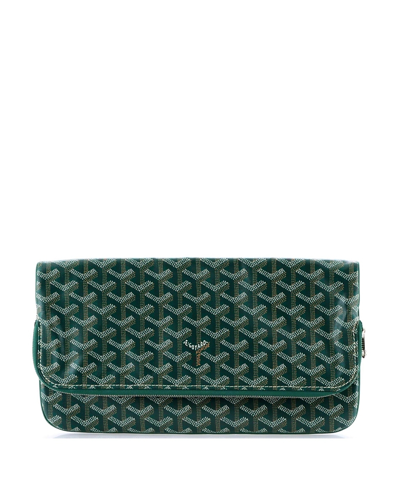 Pre-owned Pre-owned Goyard Goyard Saint Marie Clutch Coated Canvas In Green