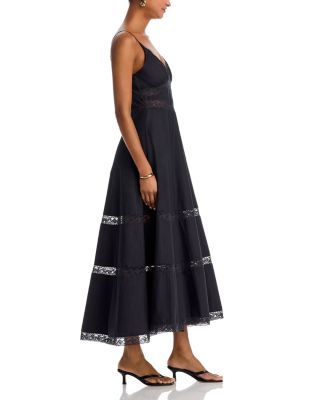 Catryn Scalloped V Neck Midi Dress