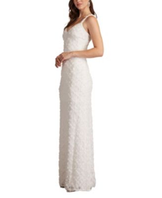 Erma 3D Floral Spaghetti Strap Gown