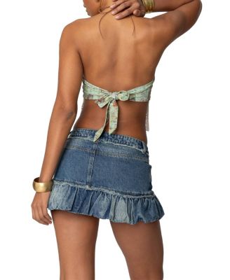 Kloe Backless Crochet Split Front Top