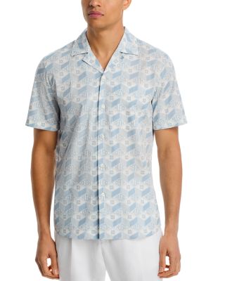 HUGO - Printed Short Sleeve Camp Shirt