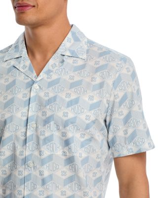 Printed Short Sleeve Camp Shirt