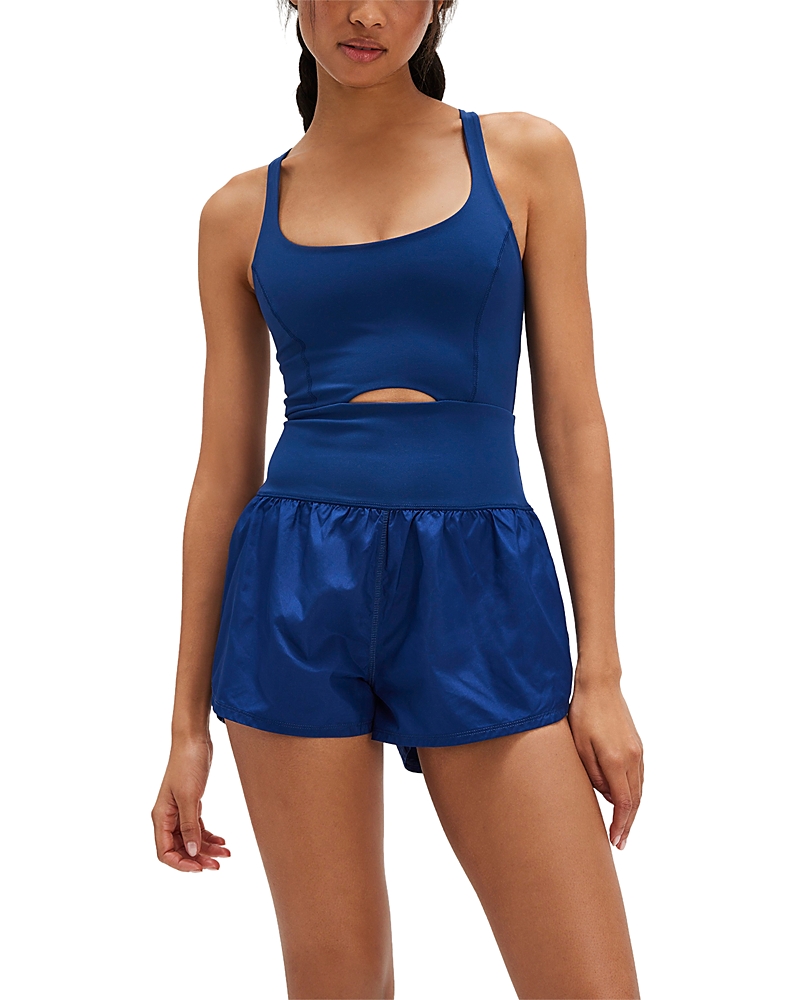 Free People Righteous Sleeveless Romper In Electric Shock