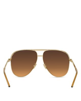 G Ride Yellow Pilot Sunglasses, 62mm