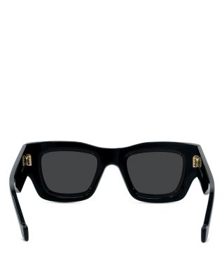 Signature Black Geometric Sunglasses, 53mm