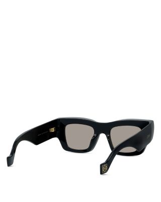 Signature Black Rectangular Sunglasses, 56mm