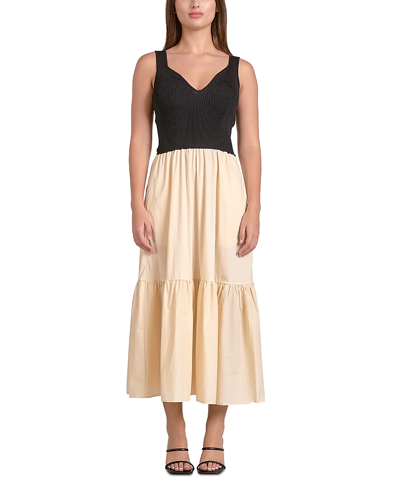 Elan Mixed Media Tank Maxi Dress