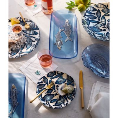Isola Glass Medium Fish Rectangular Tray