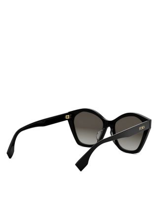 Lettering Red Geometric Sunglasses, 56mm